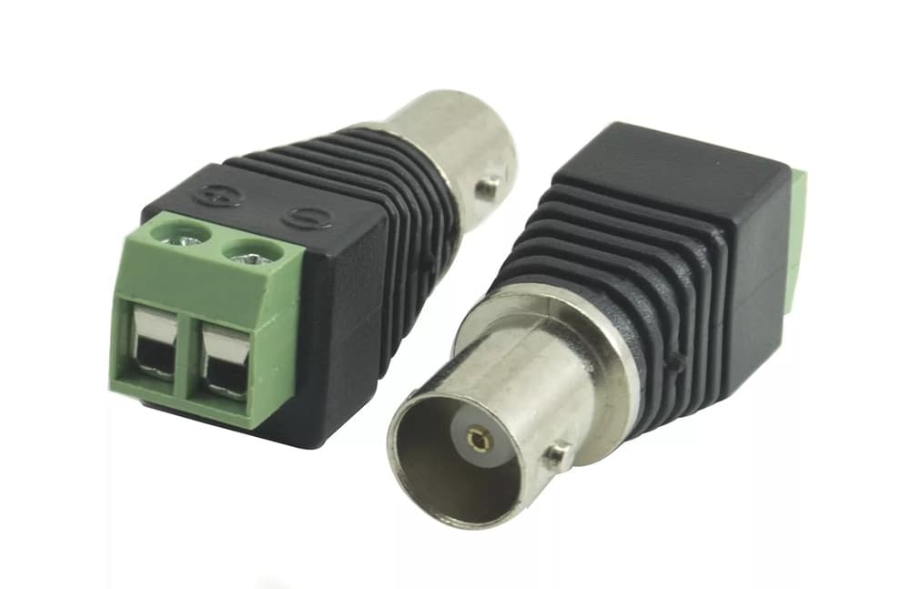 CONNETTORE BNC FEMMINA 220V ADATTATORE AUDIO VIDEO TELECAMERA SORVEGLIANZA C-041 - 7