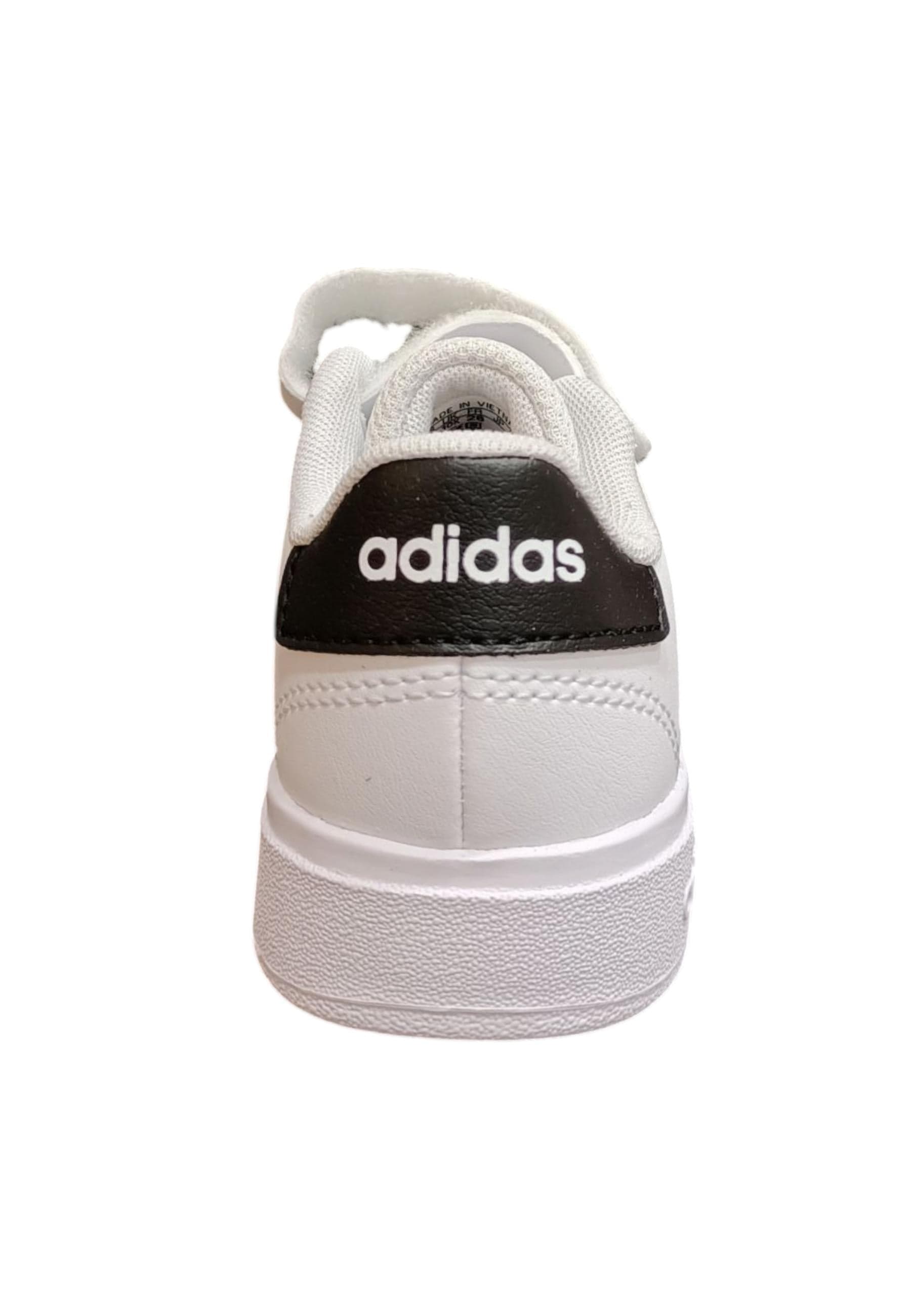 Scarpe sneakers Bambini e ragazzi adidas GRAND COURT  bianco-nero laccio elastico e velcro in Sneaker casual Scarpetteria Gica - Trani, commercioVirtuoso.it
