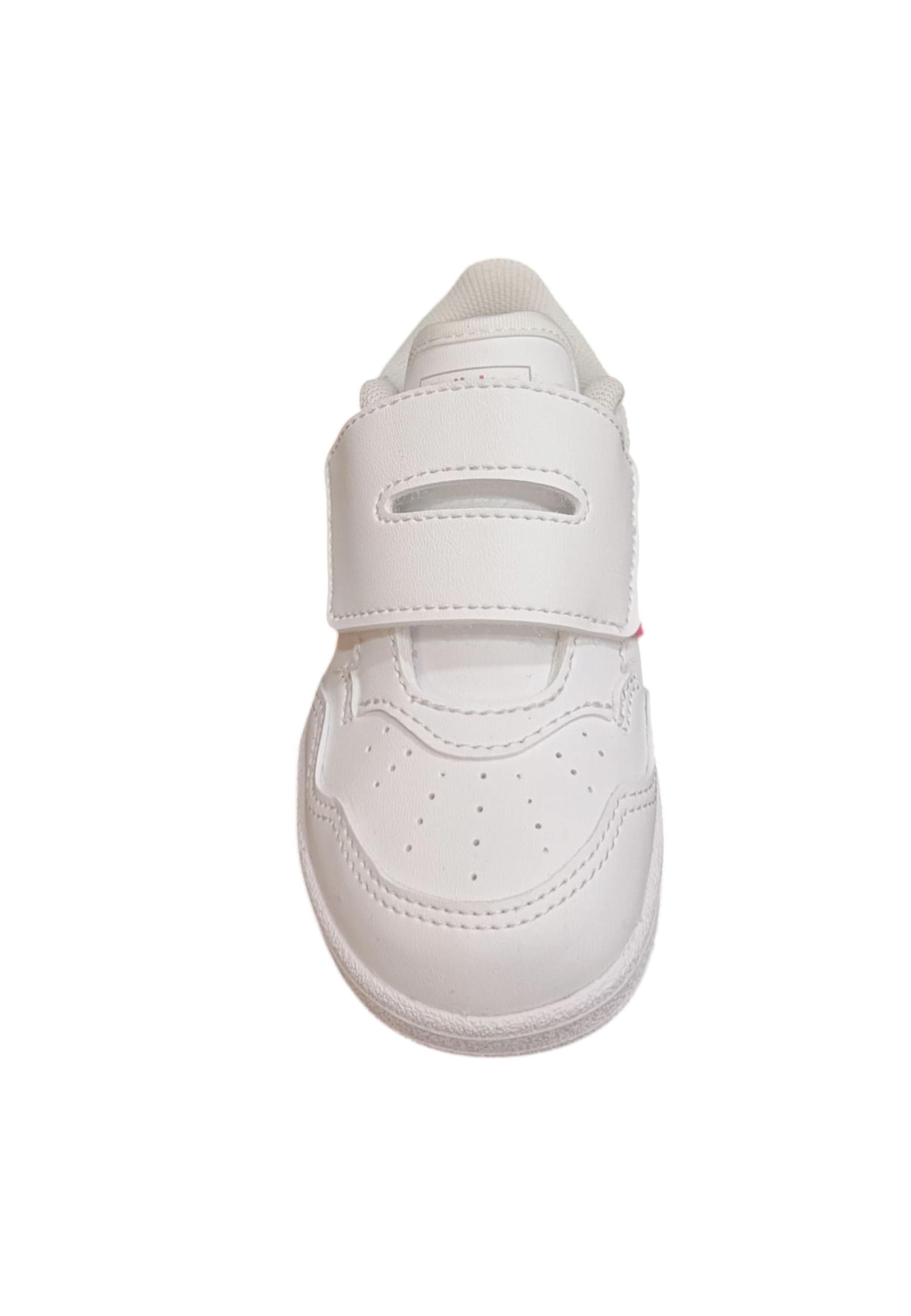 Scarpe sneakers Bambine adidas hoops  bianco-fuxja velcro in Sneaker casual Scarpetteria Gica - Trani, commercioVirtuoso.it