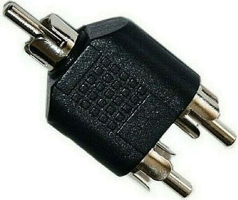 CONNETTORE ADATTATORE SPLITTER SPINA RCA MASCHIO A 2XRCA MASCHIO AUDIO RCA C-027 - 8