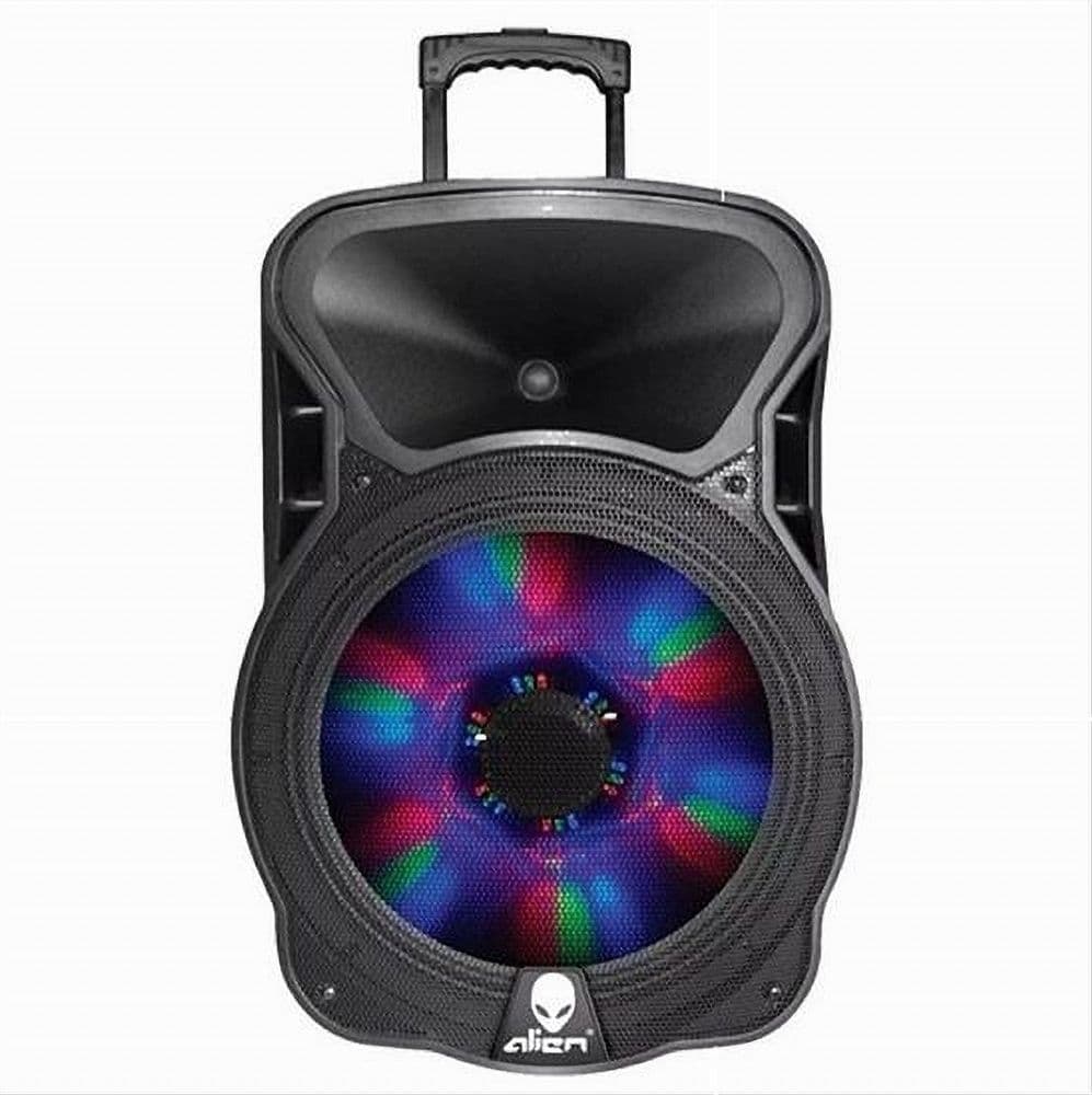 CASSA ACUSTICA PORTATILE 1000 W BLUETOOTH TROLLEY CON MICROFONO EVENTI ALIEN-15 - 2