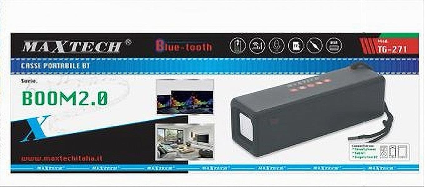 CASSA SPEAKER PORTATILE 10 W ALTOPARLANTE AUDIO BLUETOOTH BATTERIA TF USB TG-271 - 2