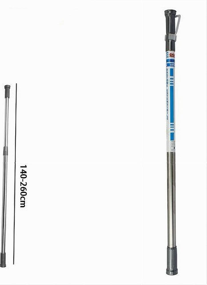 BASTONE ASTA TENDA DOCCIA BARRA TELESCOPICO 140 A 260 CM ALLUMINIO CROMATO 56622 - 2