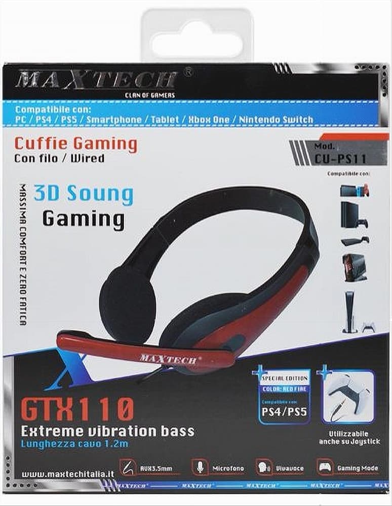 CUFFIE GAMING CU-PS11 CON FILO 1.2MT MICROFONO INTEGRATO PER PC / PS4 / PS5 XBOX - 4
