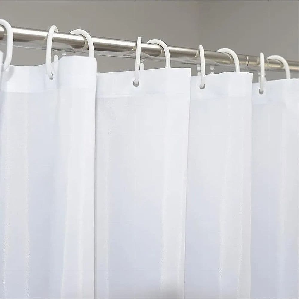 SET 12PZ ANELLI GANCIO PER TENDA DA DOCCIA BOX BAGNO IN PLASTICA PP BIANCO 87237 - 4