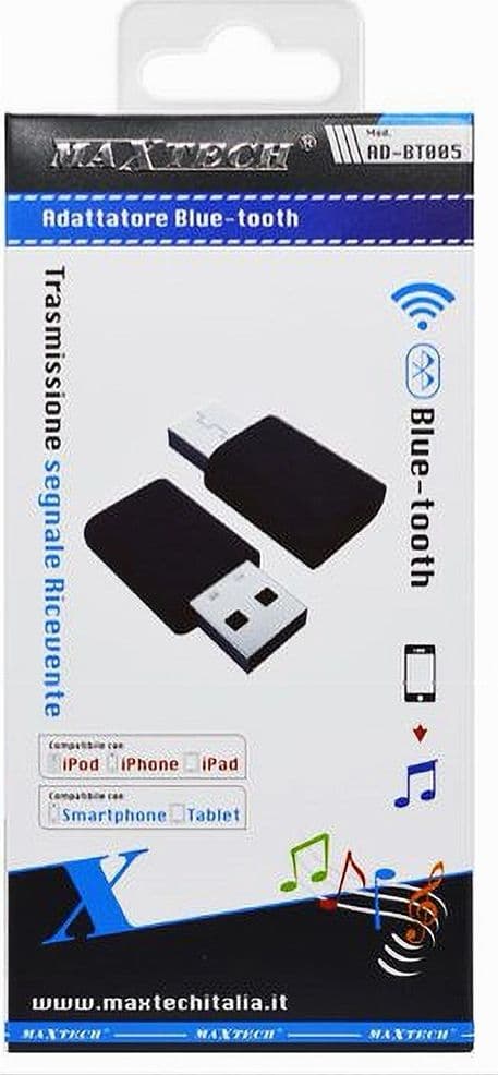 ADATTATORE BT BLUETOOTH USB AUX STEREO TRASMISSIONE SEGNALE RICEVITORE AD-BT005 - 7