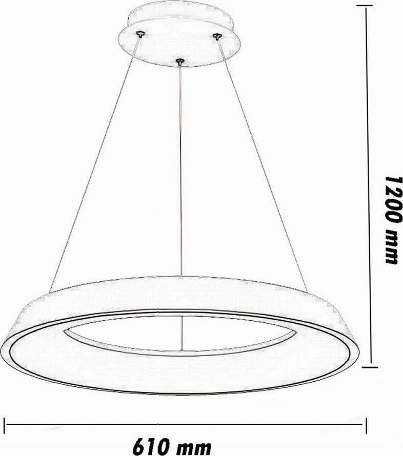 LAMPADARIO LED 43W TRE COLORAZIONI LUCE LAMPADA DA SOFFITTO ULTRA MODERNO A71-3C - 15