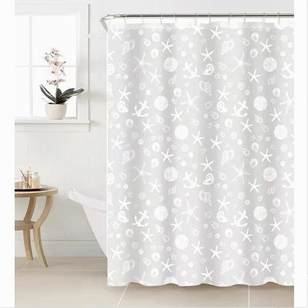 TENDA PER DOCCIA VASCA BAGNO DESIGN STILE MARINO 240 X 200CM CON 12 ANELLI 87588 - 4