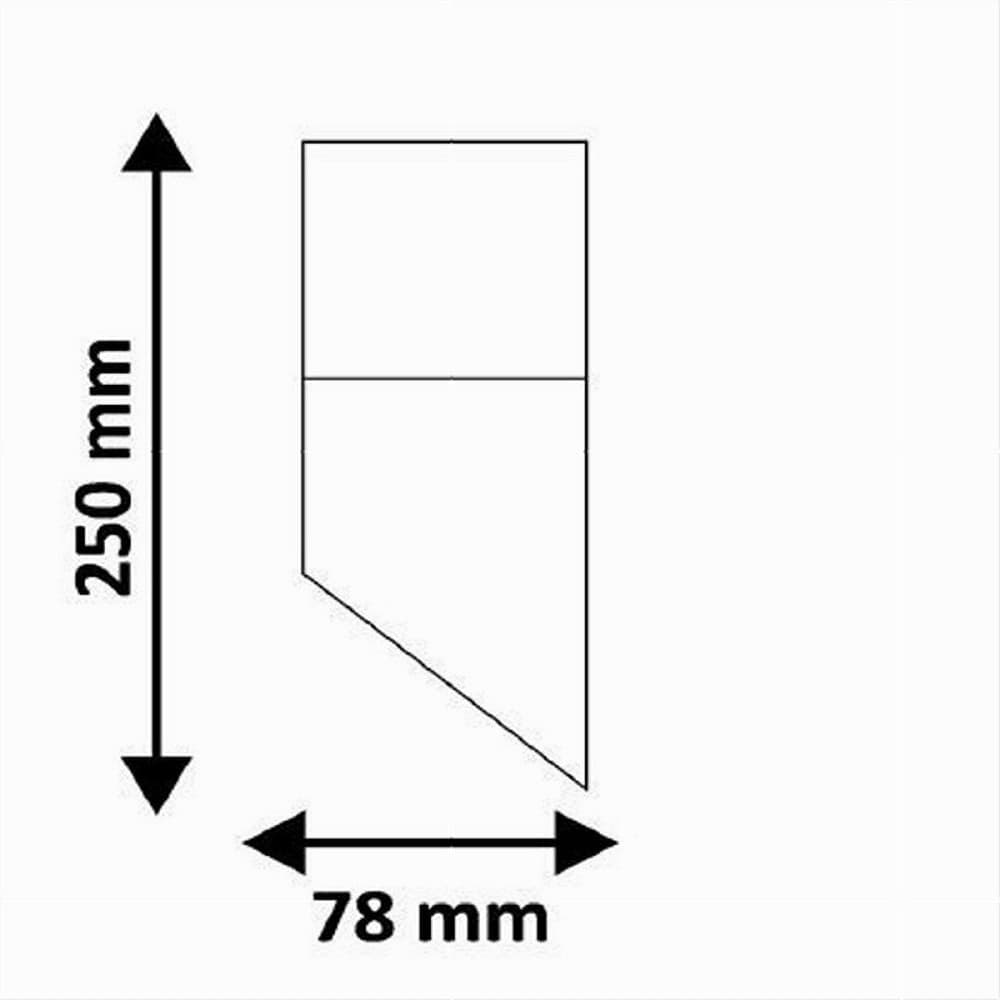 APPLIQUE A MURO OBLIQUO ESTERNO ATTACCO E27 IN ALLUMINIO LAMPADA PARETE IP44 B250 - 21