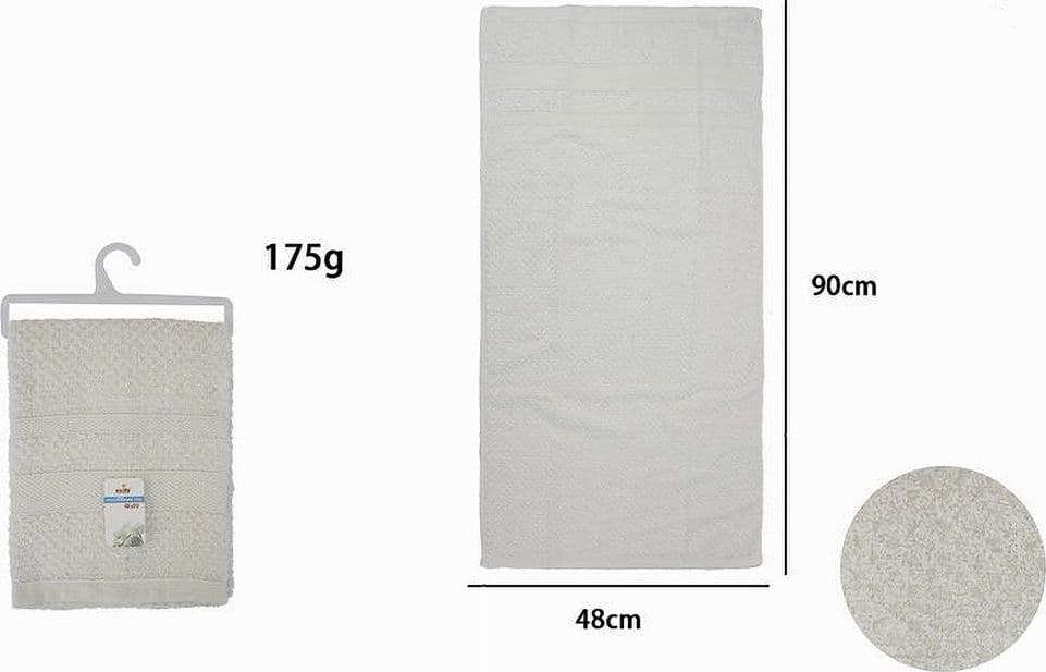 ASCIUGAMANO DA BAGNO VISO IN COTONE MORBIDA 48 X 90 CM 175GR COLORE BIANCA 79485 - 2