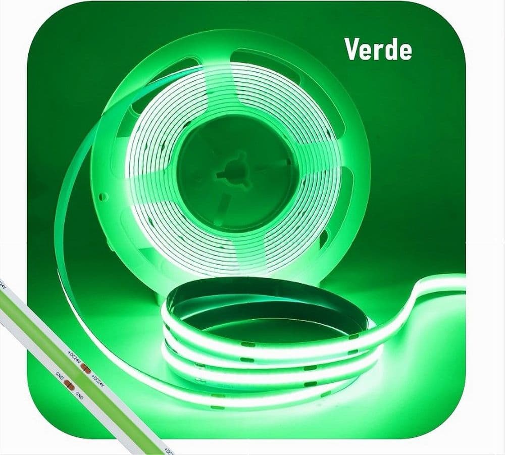 STRISCIA LED COB BOBINA 5MT FLESSIBILE DC 24V VARIE TEMPERATURE COLORE COB-24V-320 - 15