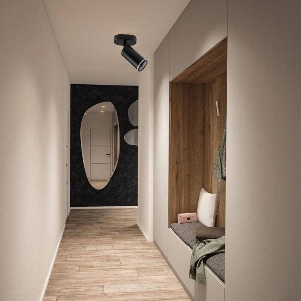 APPLIQUE PLAFONIERA ORIENTABILE DA SOFFITTO PARETE 1 DIFFUSORE LAMPADA GU10 TS-1 - 18
