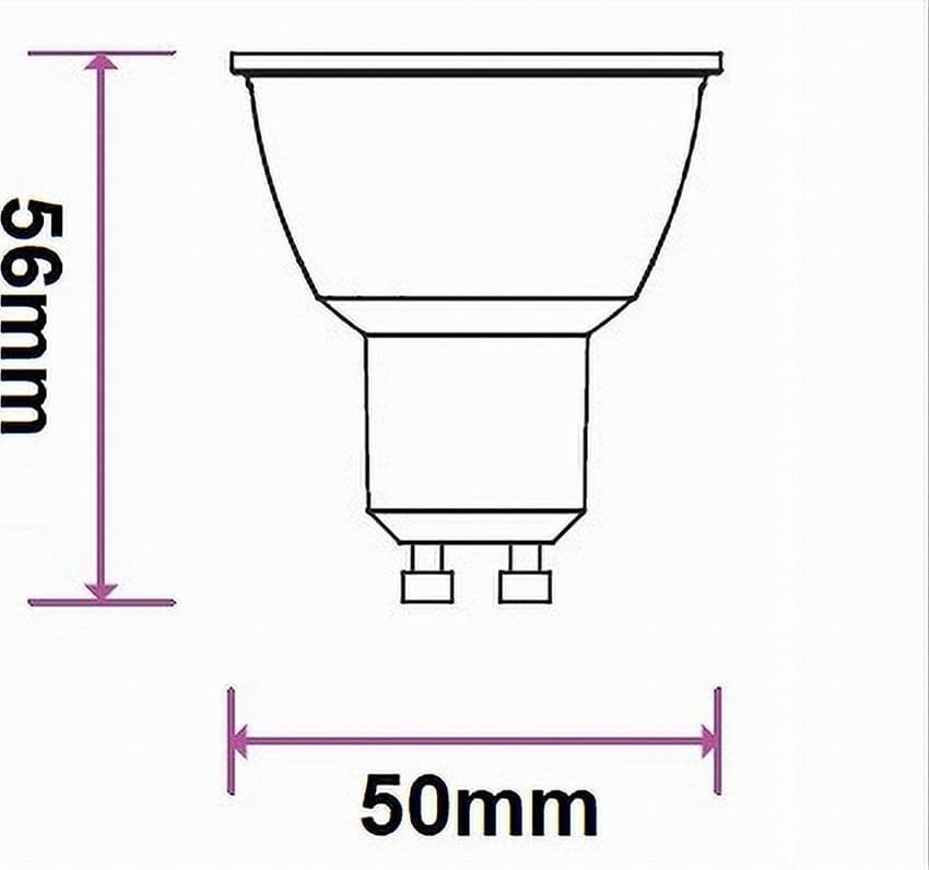 LAMPADINA LED GU10 10WATT FARETTO SPOTLIGHT 110° LUCE 3000K 4000K 6500K GU10-10W - 6