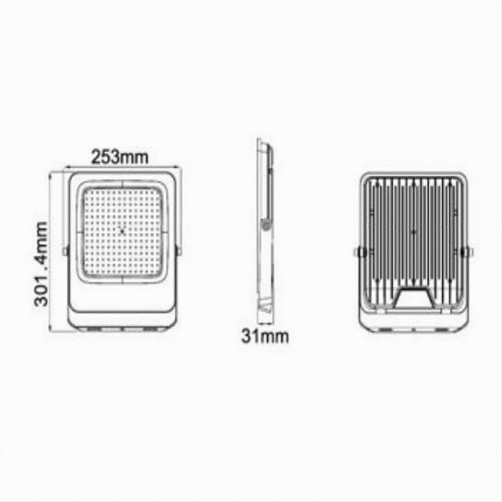 FARO LED ULTRA SLIM 150W ESTERNO IP65 ORIENTABILE LUCE 4000K 6500K 3000K JR-150W - 7