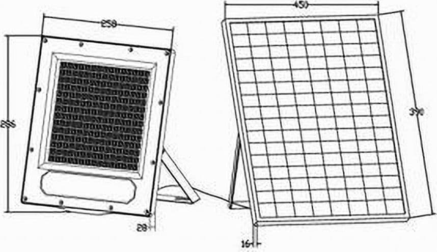 FARETTO PROIETTORE PANNELLO SOLARE LED IP66 300W LUCE 4000K 6500K SFL516-300W-G - 3