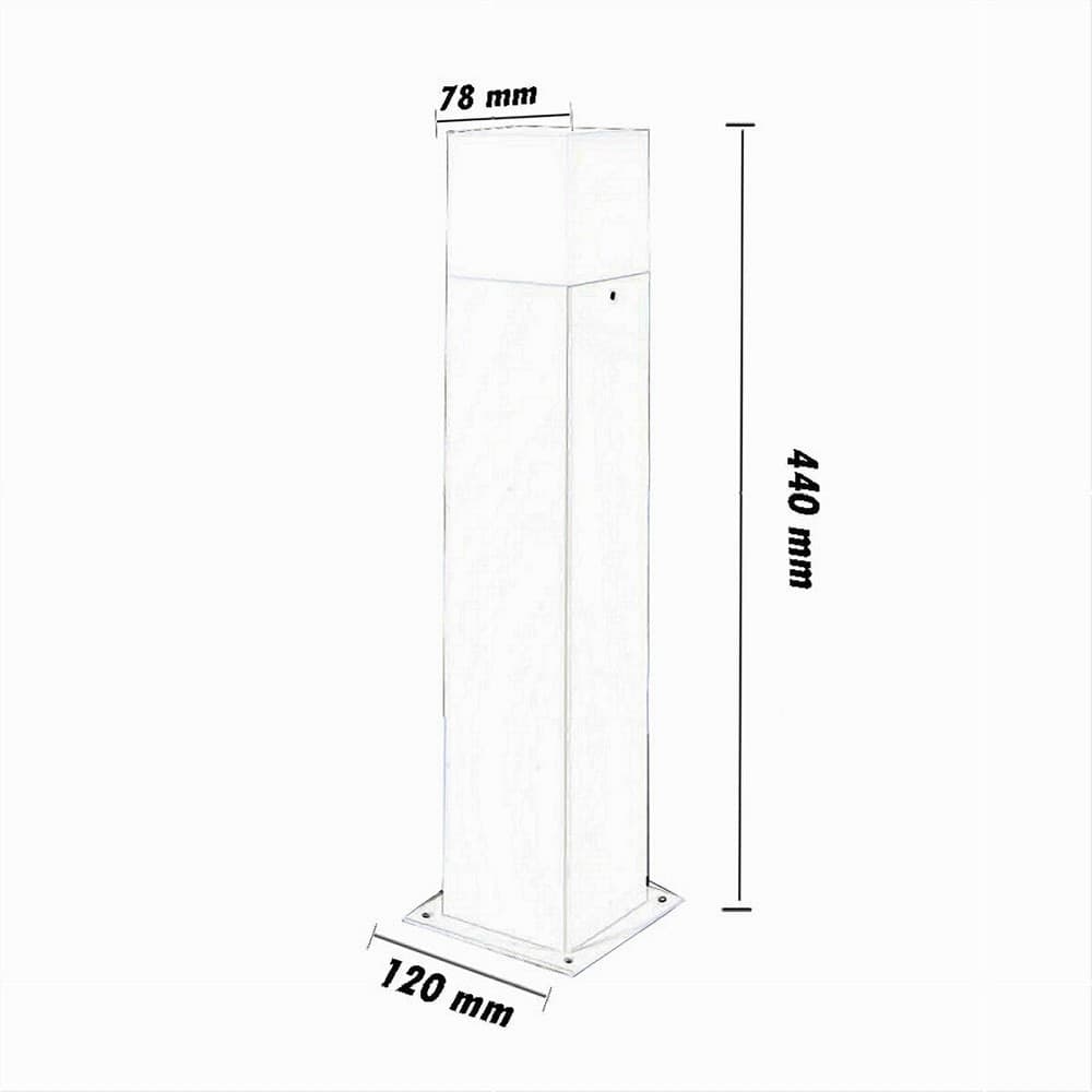 LAMPIONE ESTERNO IN ALLUMINIO ATTACCO E27 LAMPADA DA TERRA LAMPIONCINO IP44 B440 - 20