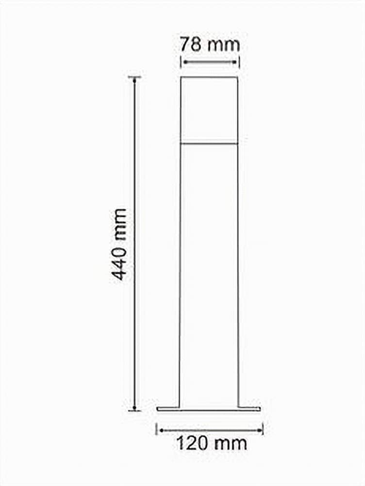 LAMPIONE ESTERNO IN ALLUMINIO ATTACCO E27 LAMPADA DA TERRA LAMPIONCINO IP44 B440 - 4