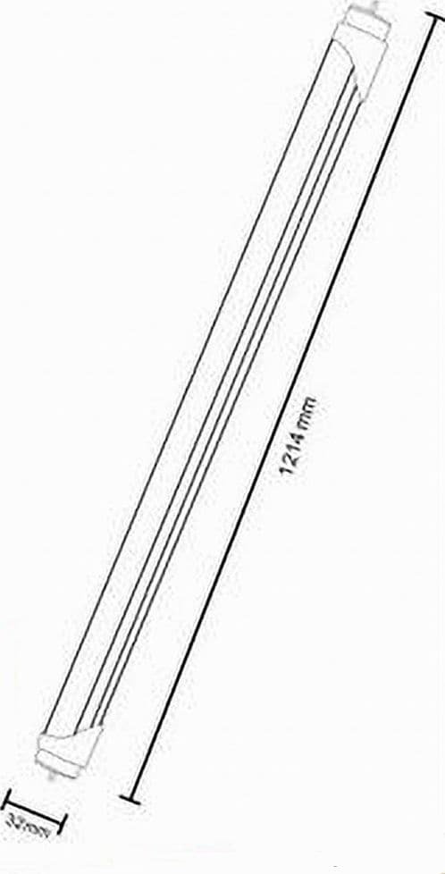 TUBO NEON LED T8 OPACO 26 WATT CONNESSIONE BILATERALE LUCE 4000K 6500K T8-26W-O - 3
