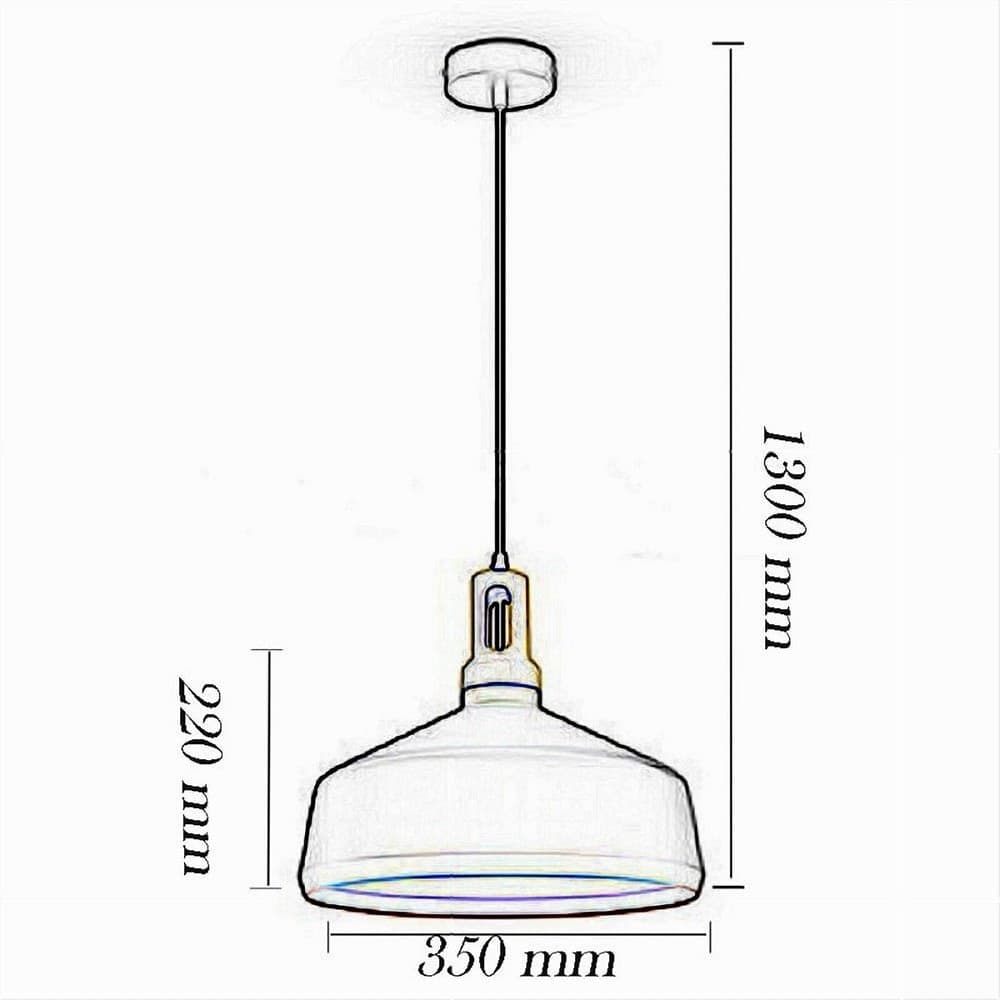 LAMPADARIO A SOSPENSIONE STILE INDUSTRIALE IN METALLO PENDENTE A COPPA E27 A93 - 17