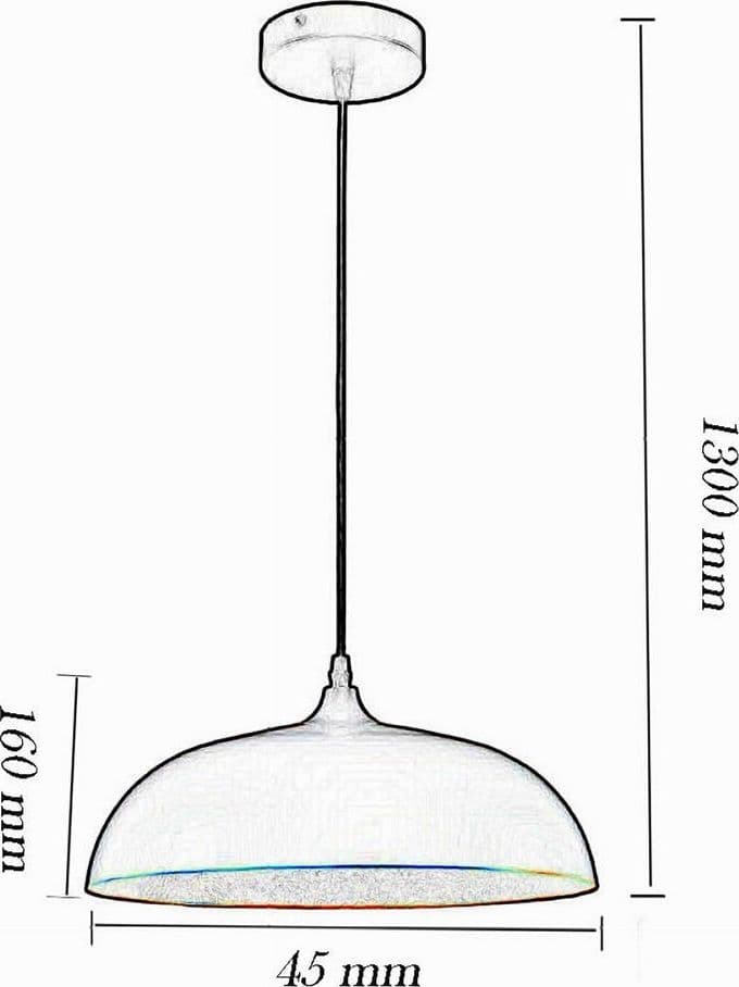 LAMPADARIO A SOSPENSIONE STILE CONTEMPORANEO IN METALLO PENDENTE A CUPOLA E27 B91 - 17