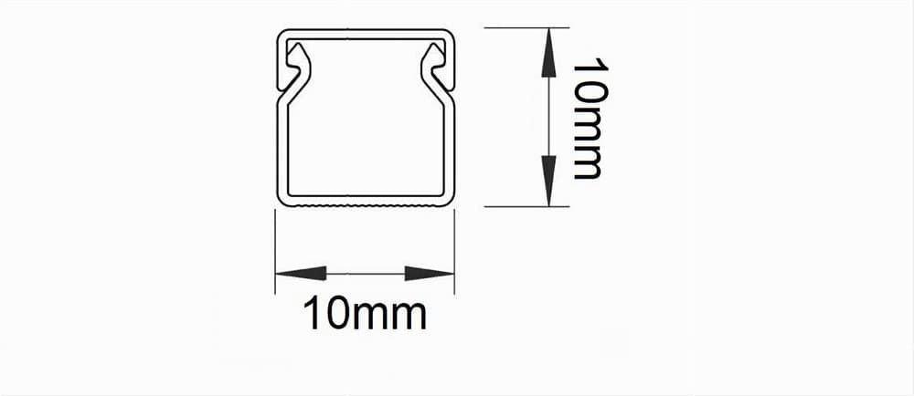 10 PZ PROFILI CANALINA PASSACAVI CON BIADESIVO IN PVC COLORE BIANCO 2 MT 10X10MM - 4