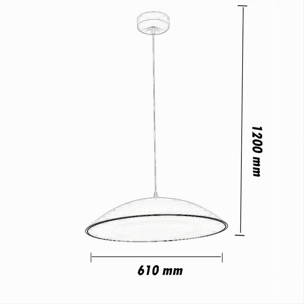 LAMPADARIO LED A SOSPENSIONE 46W 3 COLORAZIONE LUCE DIMMERABILE TELECOMANDO B81-3C - 14