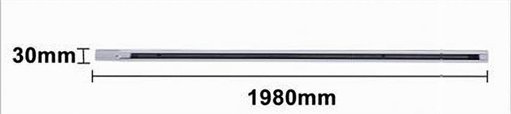 BINARIO TRIFASE BIANCO NERO DA 2 METRI SISTEMA DI ILLUMINAZIONE FARETTO GF016-2M - 5