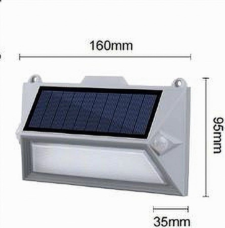 APPLIQUE LED CON PANNELLO SOLARE DOPPIO SENSORE MOVIMENTO CREPUSCOLARE YH0408-PIR - 5