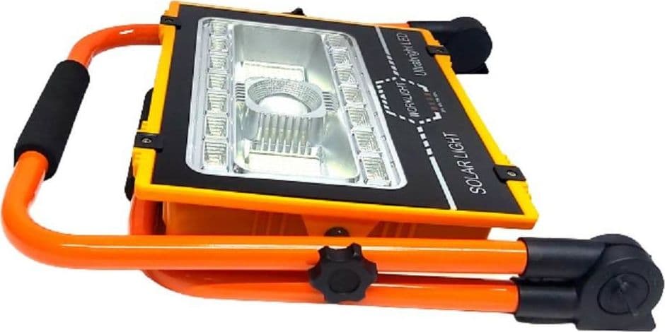 FARO DI EMERGENZA LAVORO A LED 100 W RICARICABILE PANNELLO SOLARE STAFFA AB-T27 - 10