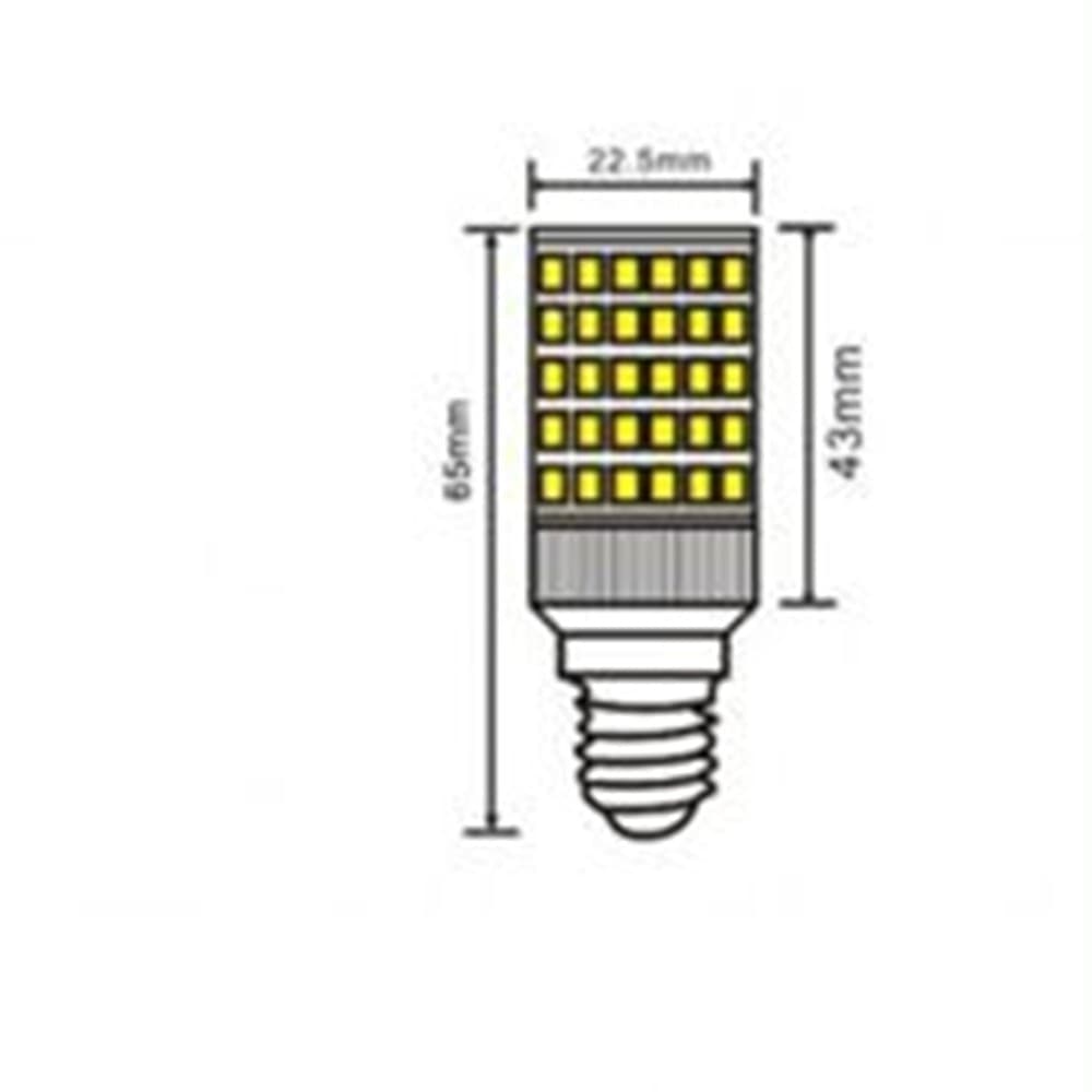 LAMPADINA LED E14 8W 880LM TUBOLARE LUCE FREDDA CALDA NATURALE SPARAC-E14-8W-CE1 - 5