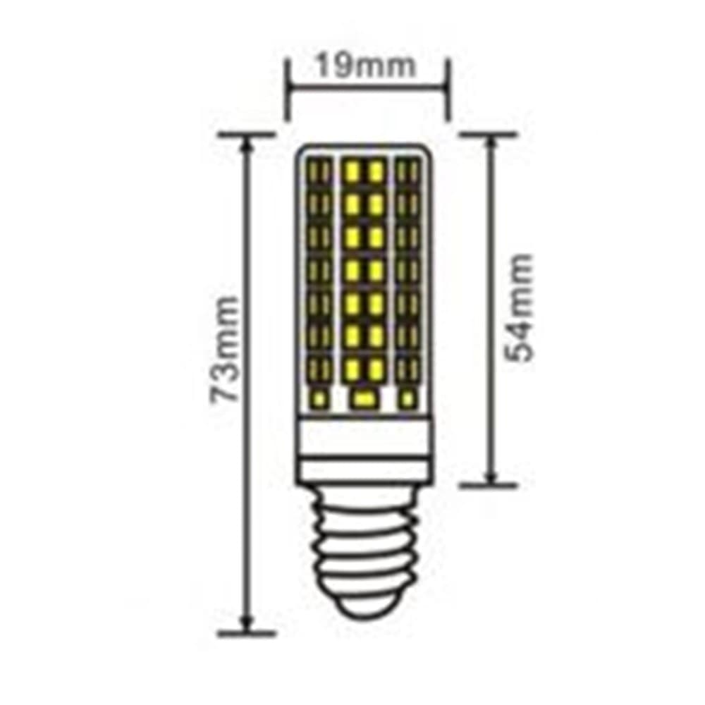 LAMPADINA LED E14 7W 820LM TUBOLARE LUCE NATURALE FREDDA CALDA SPARAC-E14-7W-CE2 - 5