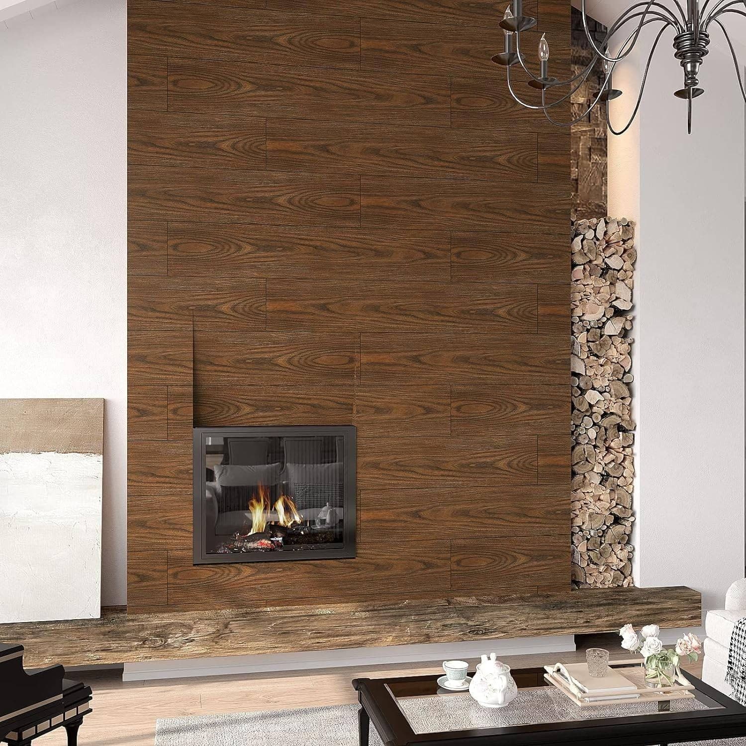 PAVIMENTO FINTO PARQUET EFFETTO LEGNO PIASTRELLE ADESIVE 15X90CM SPESSORE 6MM - 7