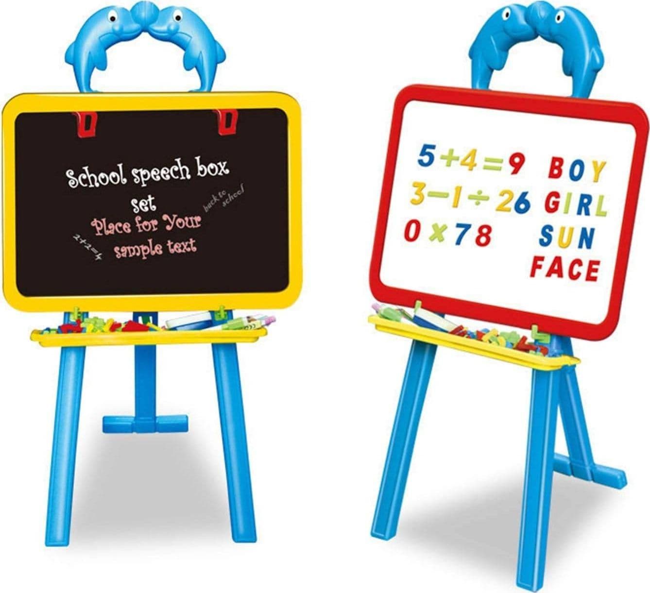 TAVOLO DA DISEGNO MAGNETICO PER BAMBINI CON TREPPIEDE GIOCO DIDATTICO EDUCATIVO - 6