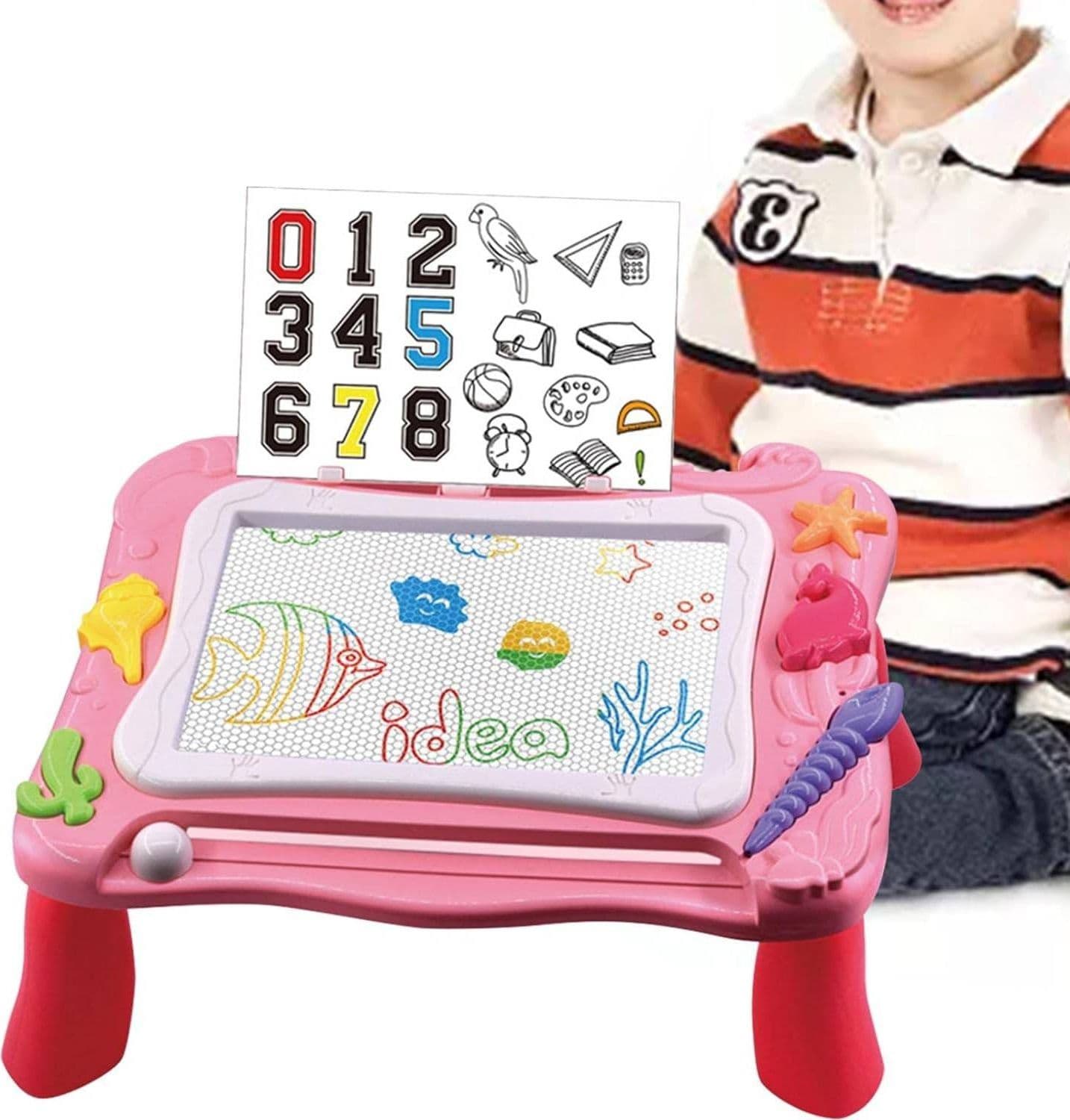 TAVOLO DA DISEGNO MAGNETICO PER BAMBINE LAVAGNETTA CANCELLABILE GIOCO EDUCATIVO - 8