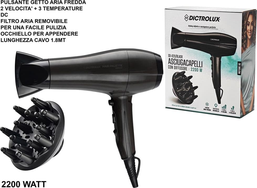 ASCIUGACAPELLI PHON PROFESSIONAL 2200W ASCIUGA CAPELLI DOPPIA FUNZIONE VELOCITà in Asciugacapelli Trade Shop italia - Napoli, commercioVirtuoso.it