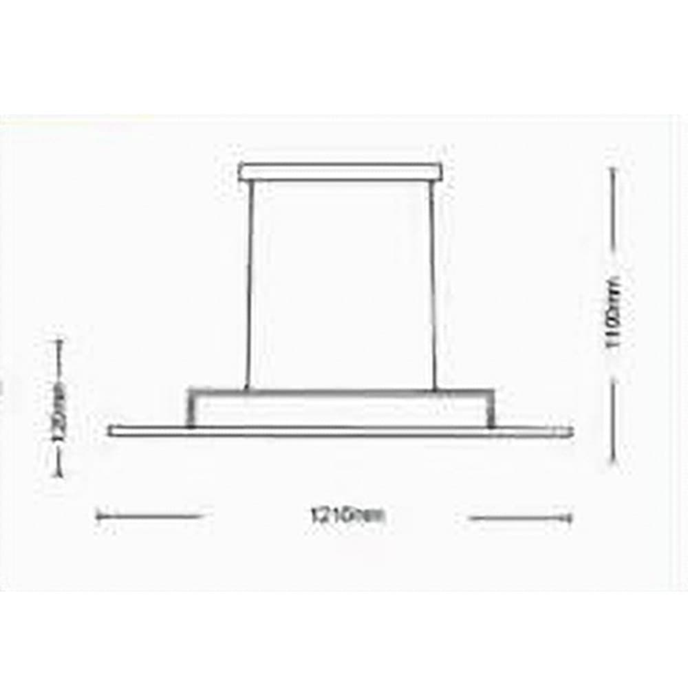 LAMPADARIO LED 34W A SOSPENSIONE LINEARE ORIZZONTALE LUCE 3000K 6500K 4000K B66-B - 5