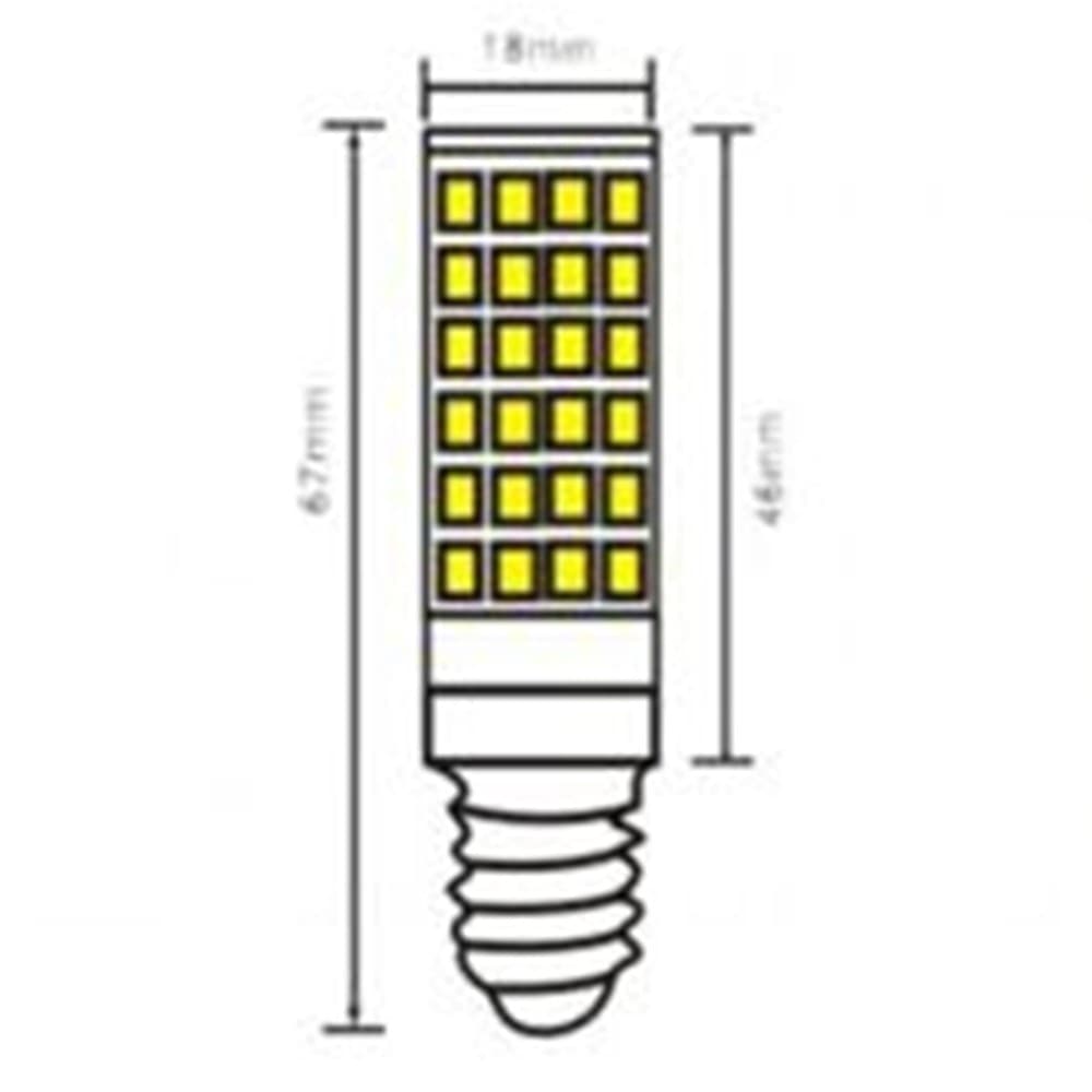 LAMPADINA LED E14 6W 700LM TUBOLARE LUCE FREDDA CALDA NATURALE SPARAC-E14-6W-CE1 - 5