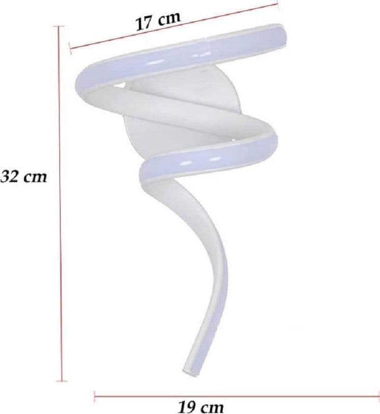 APPLIQUE LED CURVO 10 W LAMPADA DA PARETE STILIZZATA 3 COLORAZIONI LUCE AQ19-3C - 8
