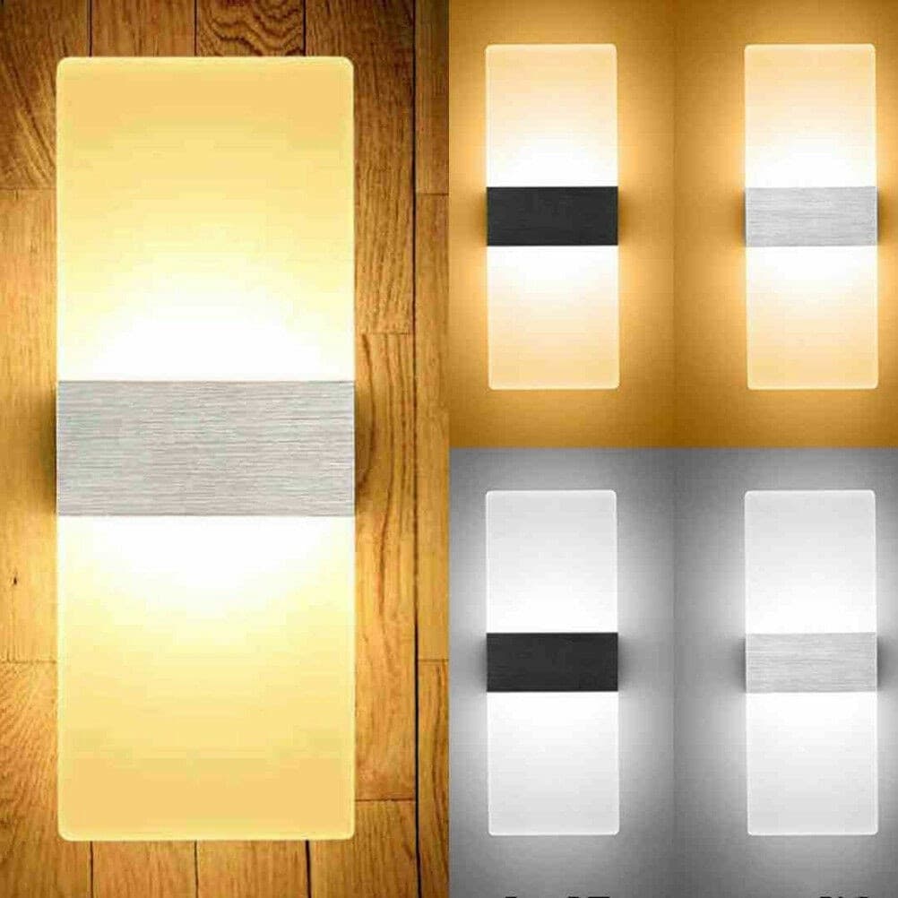 APPLIQUE CUBO A LED DA 12W IN VETRO FARETTO DA PARETE MURO LUCE PER INTERNI IP20 - 6