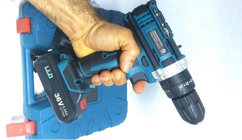 TRAPANO AVVITATORE DOPPIA BATTERIA A LITIO 36 V MAX + VALIGETTA 26 ACCESSORI LLD - 10