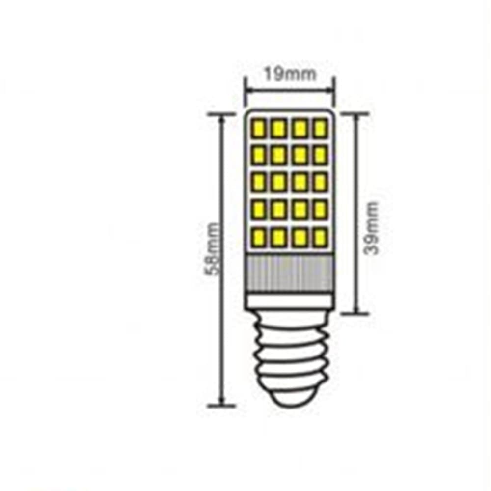 LAMPADINA LED E14 4.9W 600LM TUBOLARE LUCE 3000K 6500K 4000K SPARAC-E14-4.9W-CE2 - 5