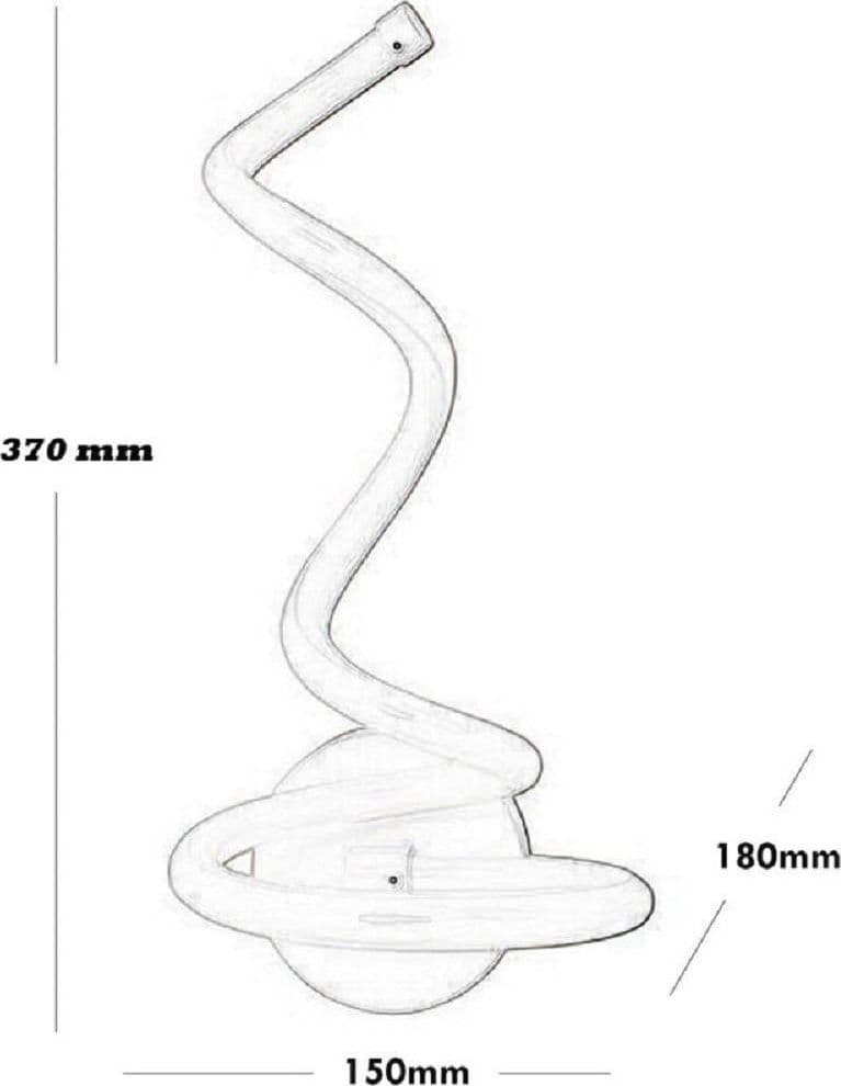 APPLIQUE MODERNO SPIRALE LED 12 W DA PARETE ABAT JOUR 3 COLORAZIONE LUCE E24-3C - 9