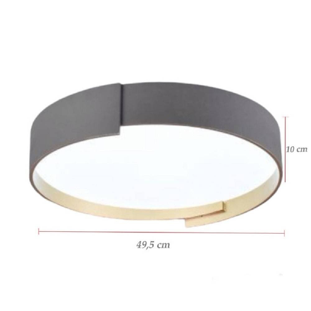 PLAFONIERA LED GRIGIO 46 W MODERNO SOFFITTO ROTONDA LUCE 4000K 3000K 6500K C49-G - 8