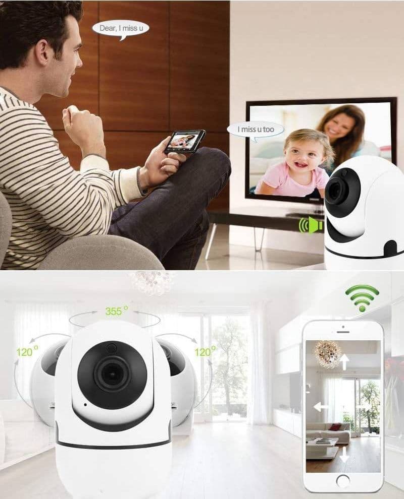 TELECAMERA WI-FI VIDEOCAMERA DI SORVEGLIANZA ROTAZIONE 360° IP CAM BABY MONITOR - 12