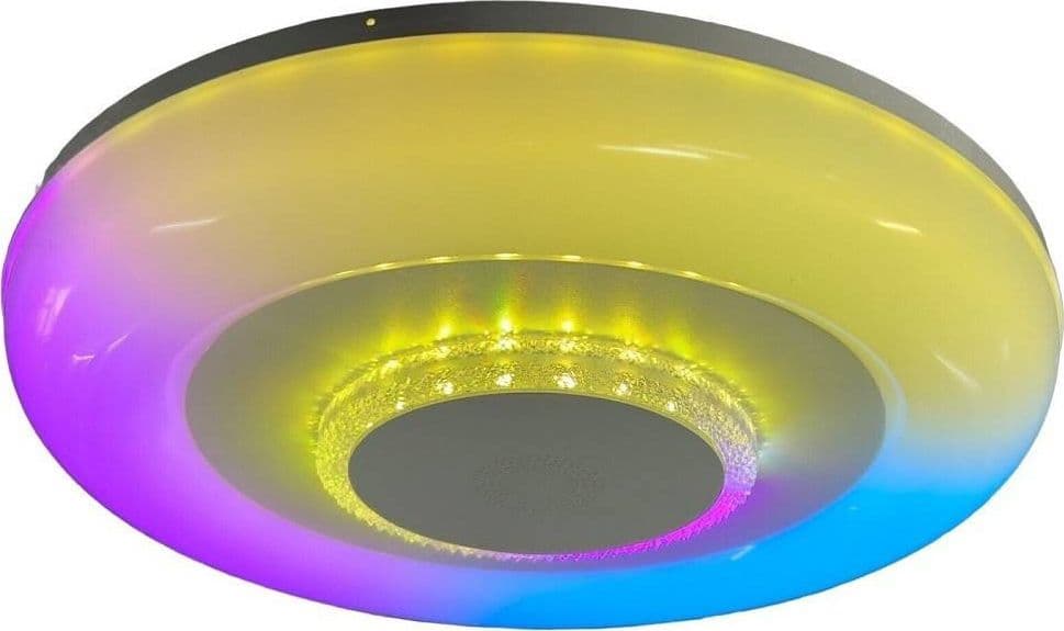PLAFONIERA SOFFITTO LUCE LED RGB BLUETOOTH CASSA TELECOMANDO DIMMERABILE C44-RGB-O - 10