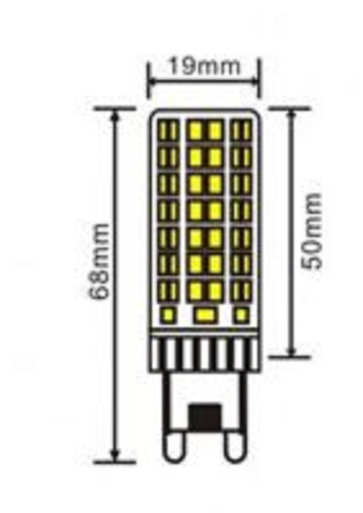 LAMPADINA TUBOLARE LED SMD G9 7 W 820 LM LUCE 3000K 4000K 6500K SPARAC-G9-7W-CE2 - 6