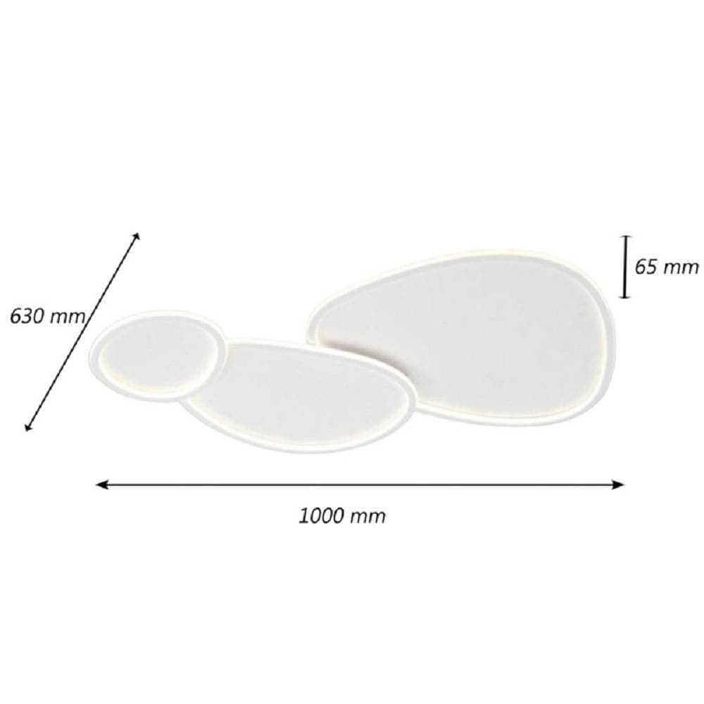 PLAFONIERA A LED 3 OVALI A TRIPLA COLORAZIONE DI LUCE 100 W DA SOFFITTO PN-23-3C - 4