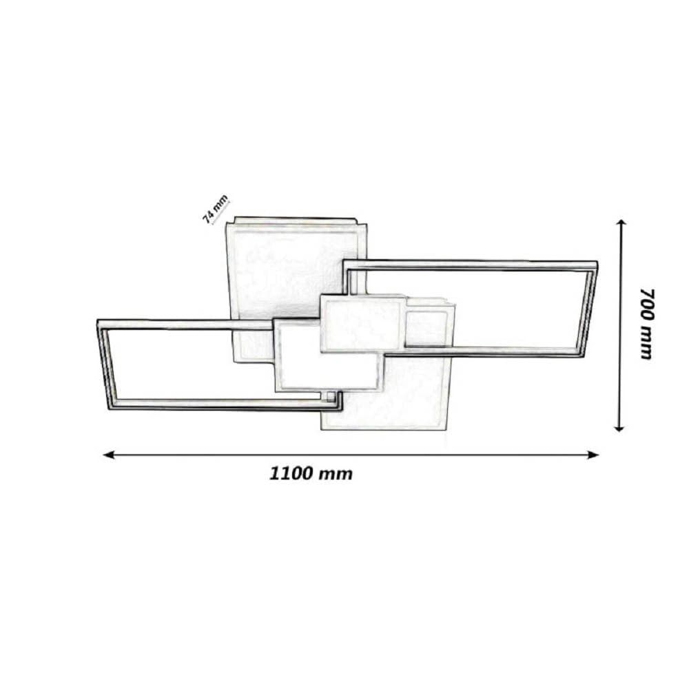 LAMPADARIO SOFFITTO LED 83 W PLAFONIERA TRE COLORAZIONE MODERNA BLUETOOTH C67-3C - 8