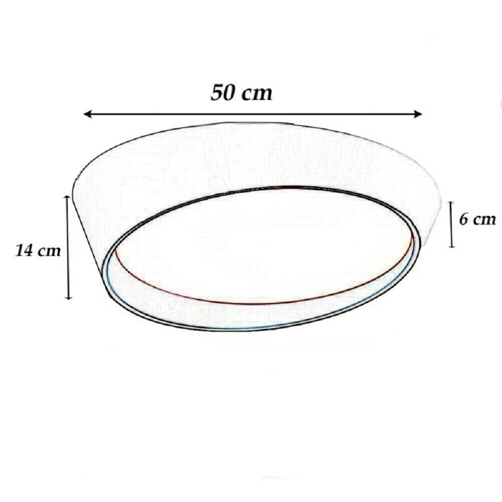 PLAFONIERA A LED 46W MODERNO ROTONDA IRREGOLARE LUCE FREDDA CALDA NATURALE C50-B - 13