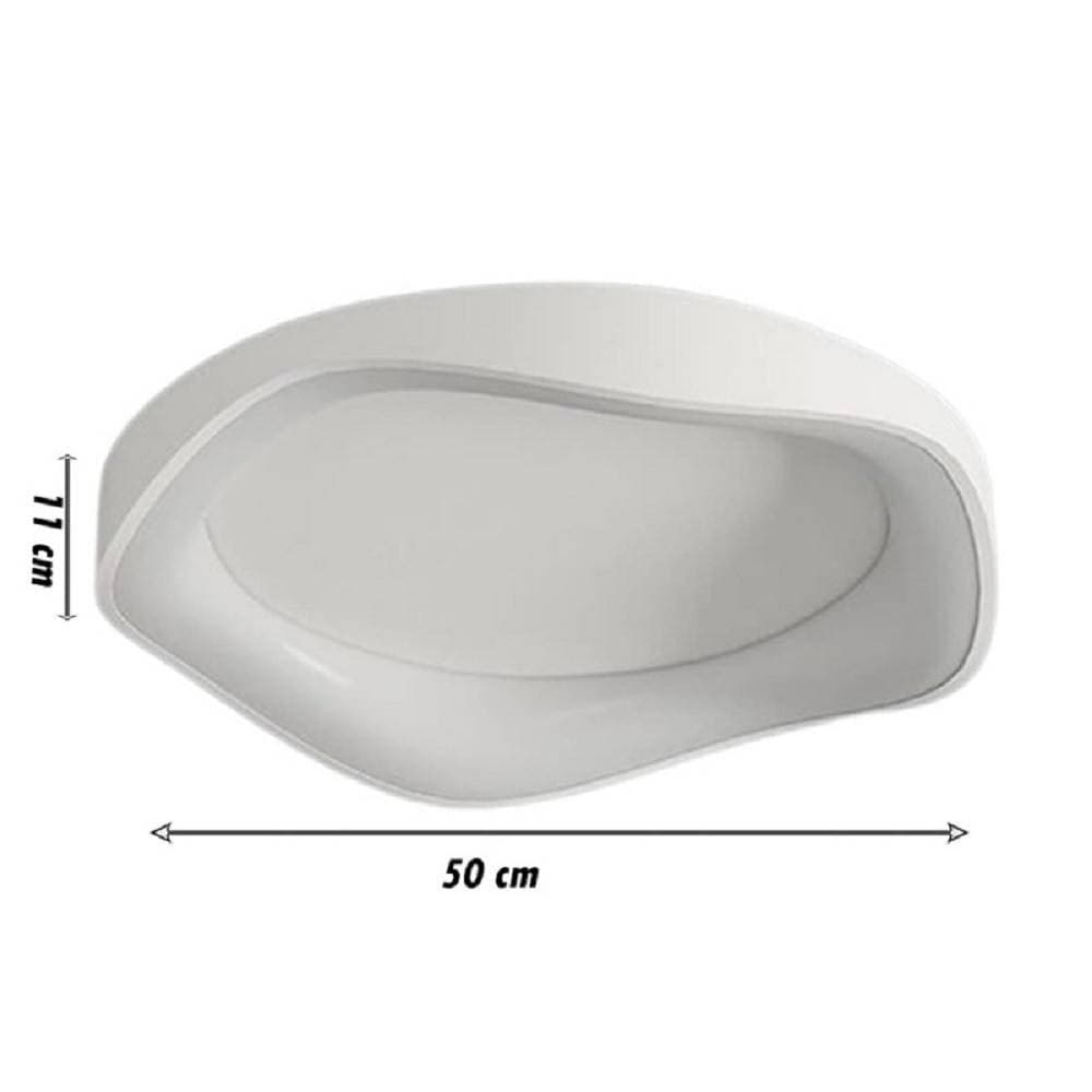 PLAFONIERA LED A ONDA BIANCA 38 W ULTRA MODERNA TRE COLORAZIONE DI LUCE C53-B3C - 5